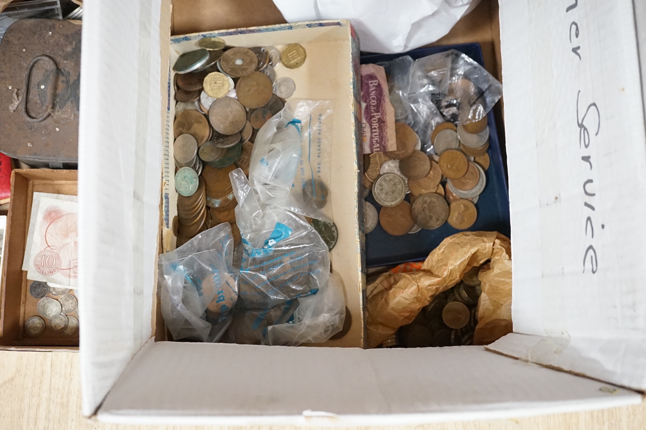 Victorian crowns, six penny pieces, together with other mixed later coinage